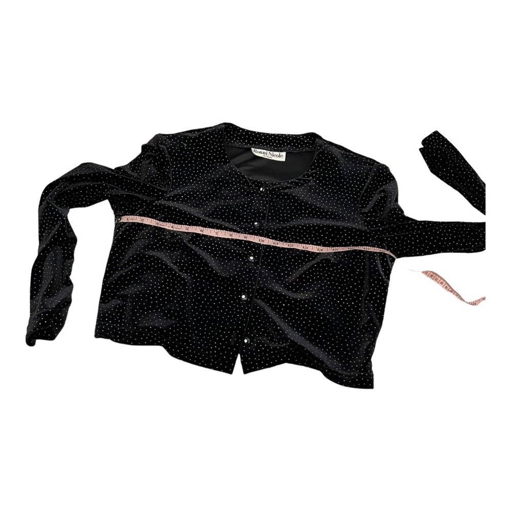 Black Velour Matching Set  Ronnie Nicole Maxi Dress and Jacket 80’s VTG Trophy - Picture 13 of 16